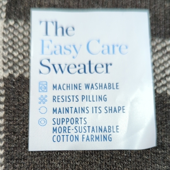 Croft & Barrow Gray V-Neck Sweater - Picture 3 of 12